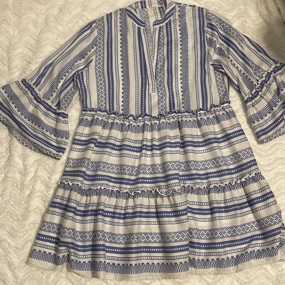 NWT Salty Lemon Blue & White Striped Dress - Picture 3 of 13